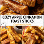 Golden Apple Cinnamon French Toast Sticks arranged on a plate with syrup and apple slices, evoking Mediterranean French Toast vibes. 2026